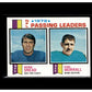 1973 Topps #2 #4 1972 NFL Passing Leaders (Norm Snead / Earl Morrall)
