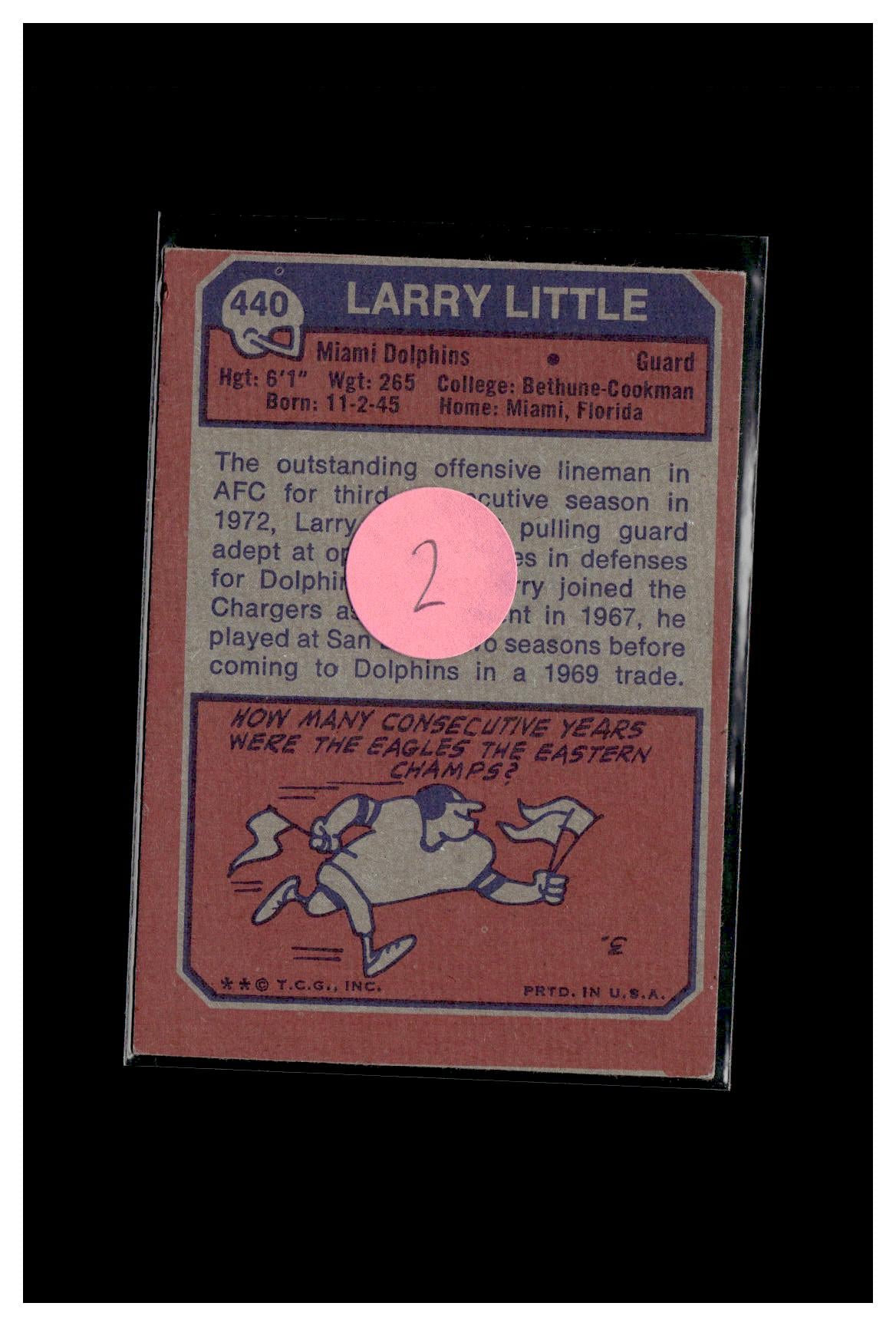 #2 1973 Topps #440 Larry Little