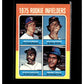 #2 1975 Topps #617 1975 Rookie Infielders (Mike Cubbage / Doug DeCinces / Reggie Sanders / Manny Trillo)