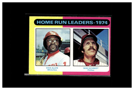 1975 Topps #307 1974 Home Run Leaders (Dick Allen / Mike Schmidt)