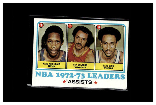 1973-74 Topps #158 Nate Archibald / Lenny Wilkens / Dave Bing *Crease