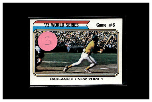 1974 Topps #477 '73 World Series Game #6