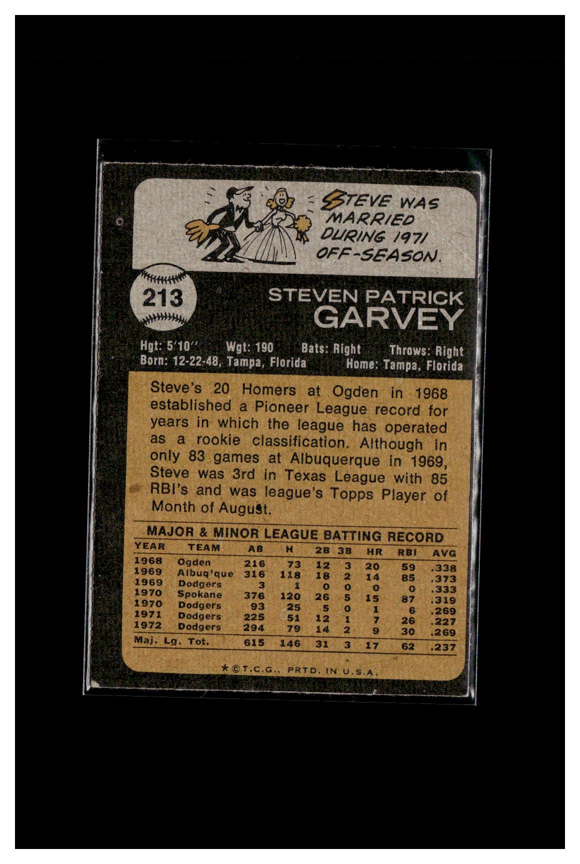 1973 Topps #213 Steve Garvey