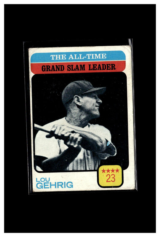 1973 Topps #472 The All-Time Grand Slam Leader - Lou Gehrig