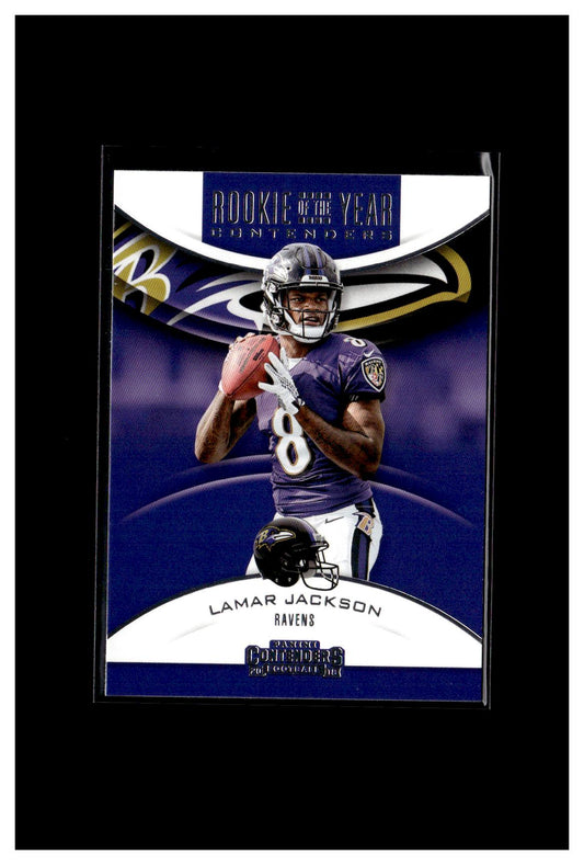 2018 Panini Contenders #RYA-LJ Lamar Jackson Rookie of the Year Contenders