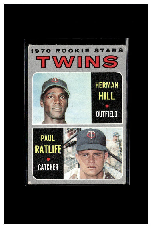 1970 Topps #267 Twins 1970 Rookie Stars (Herman Hill / Paul Ratliff) 2
