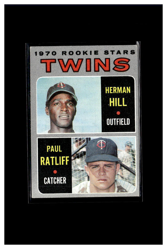 1970 Topps #267 Twins 1970 Rookie Stars (Herman Hill / Paul Ratliff) 3