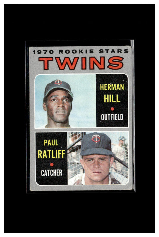 1970 Topps #267 Twins 1970 Rookie Stars (Herman Hill / Paul Ratliff) 4