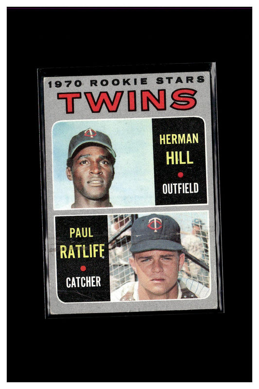 1970 Topps #267 Twins 1970 Rookie Stars (Herman Hill / Paul Ratliff) 8