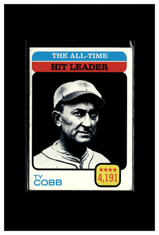 1973 Topps #471 The All-Time Hit Leader - Ty Cobb 2