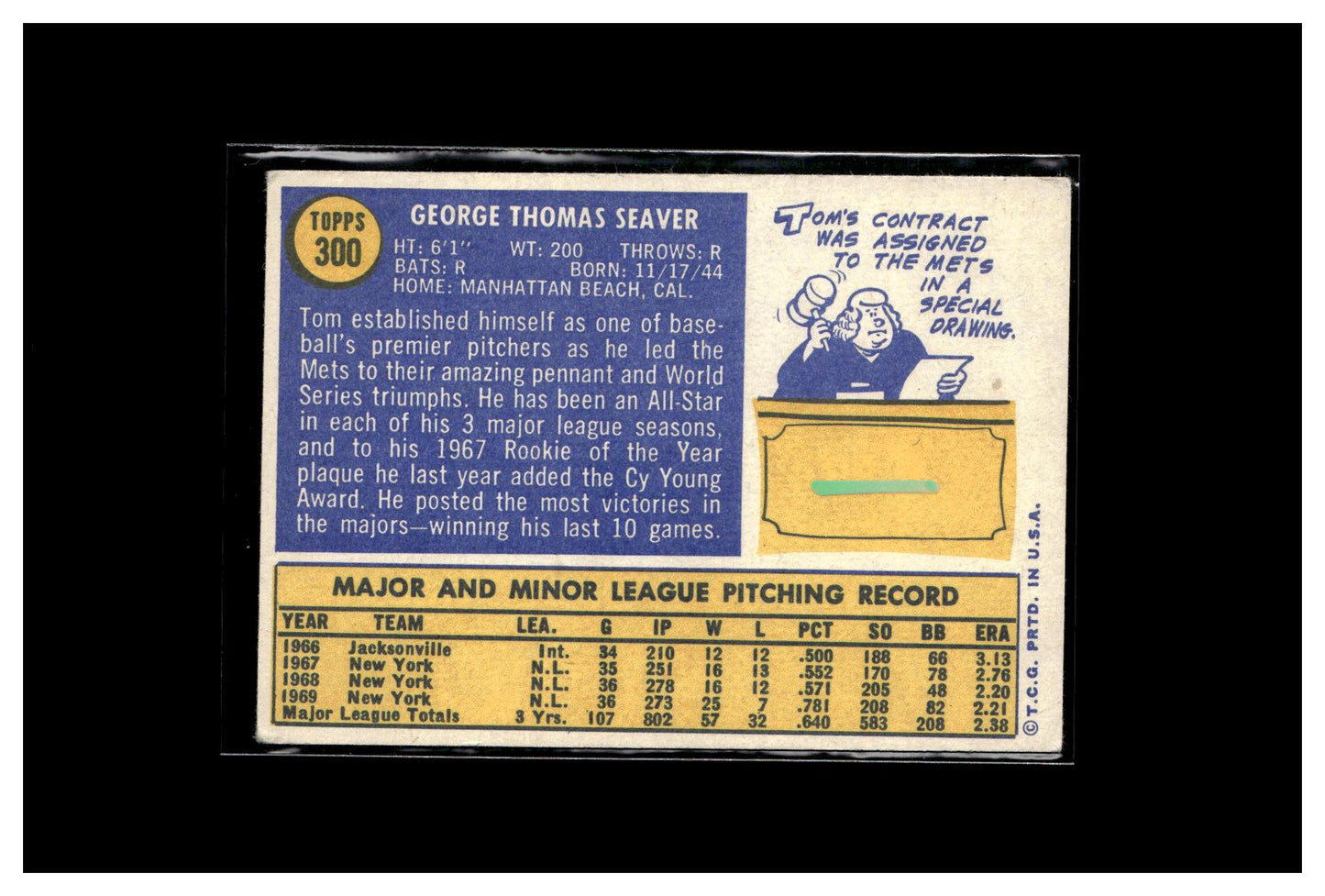 1970 Topps #300 Tom Seaver 1