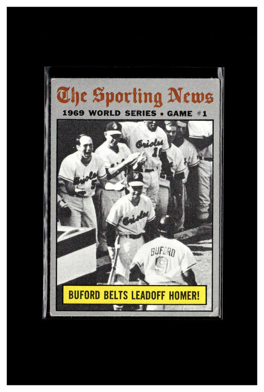 1970 Topps #305 World Series Game 1 - Buford Belts Leadoff Homer! 3