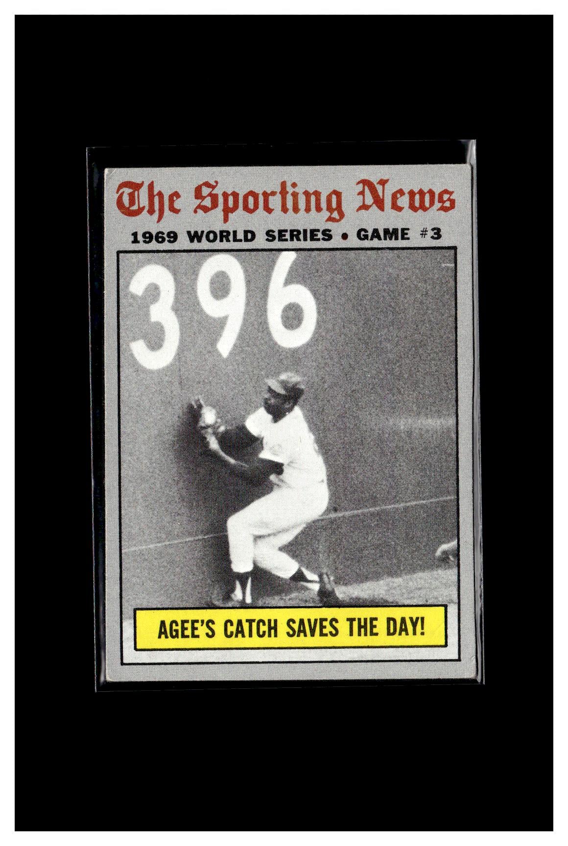 1970 Topps #307 World Series Game 3 - Agee's Catch Saves The Day! 7