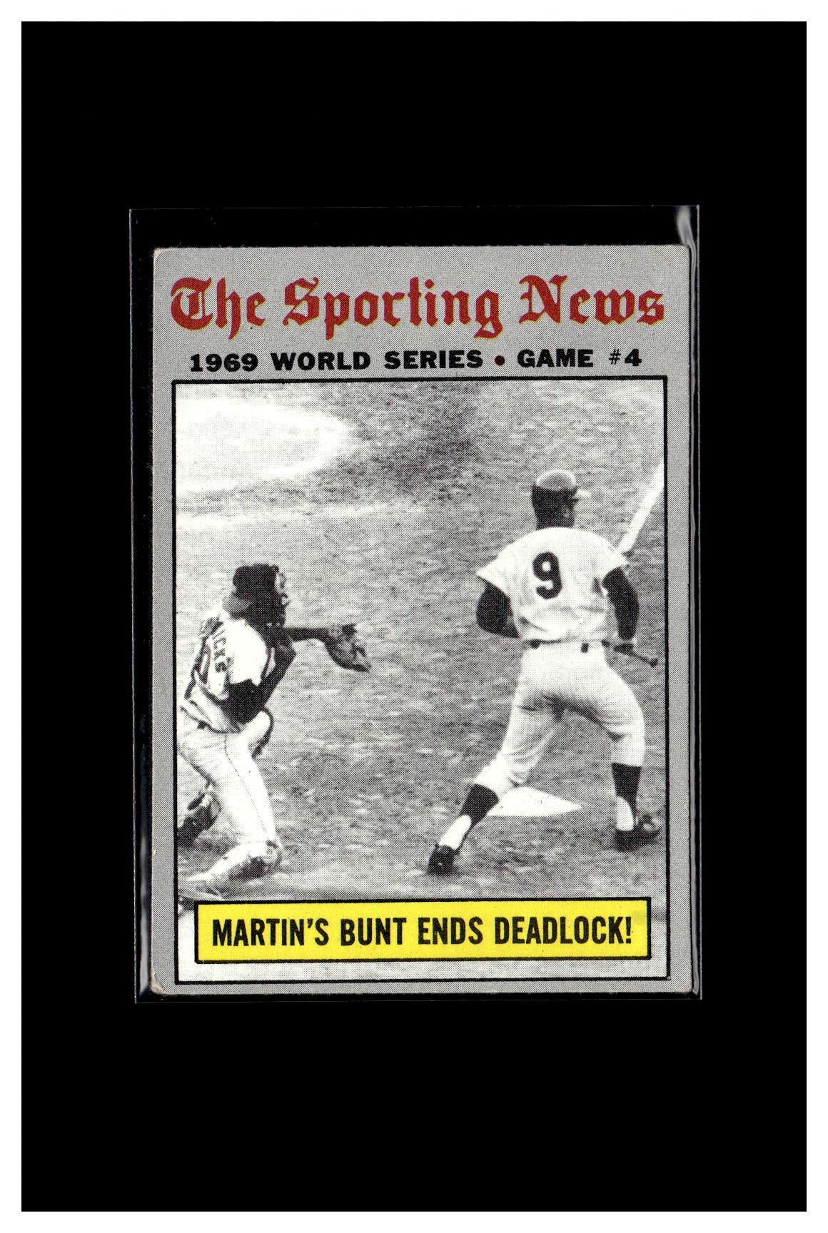 1970 Topps #308 World Series Game 4 - Martin's Bunt Ends Deadlock! 3