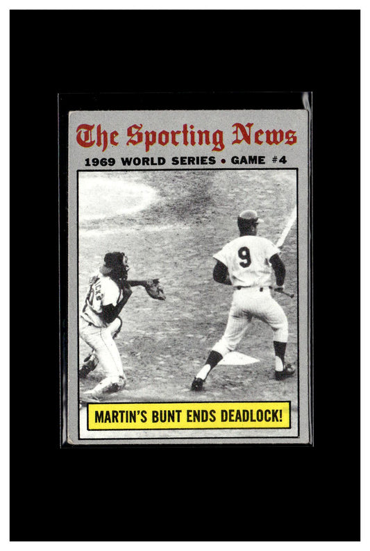 1970 Topps #308 World Series Game 4 - Martin's Bunt Ends Deadlock! 3