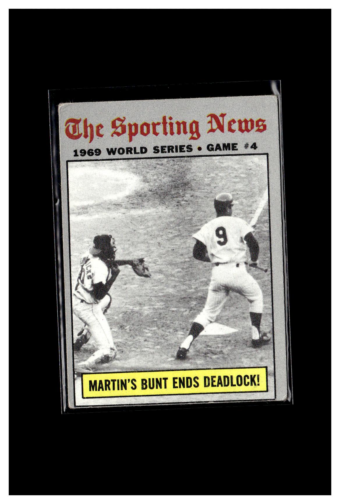 1970 Topps #308 World Series Game 4 - Martin's Bunt Ends Deadlock! 4