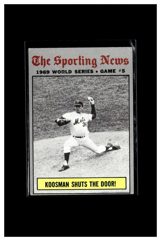 1970 Topps #309 World Series Game 5 - Koosman Shuts The Door! 1