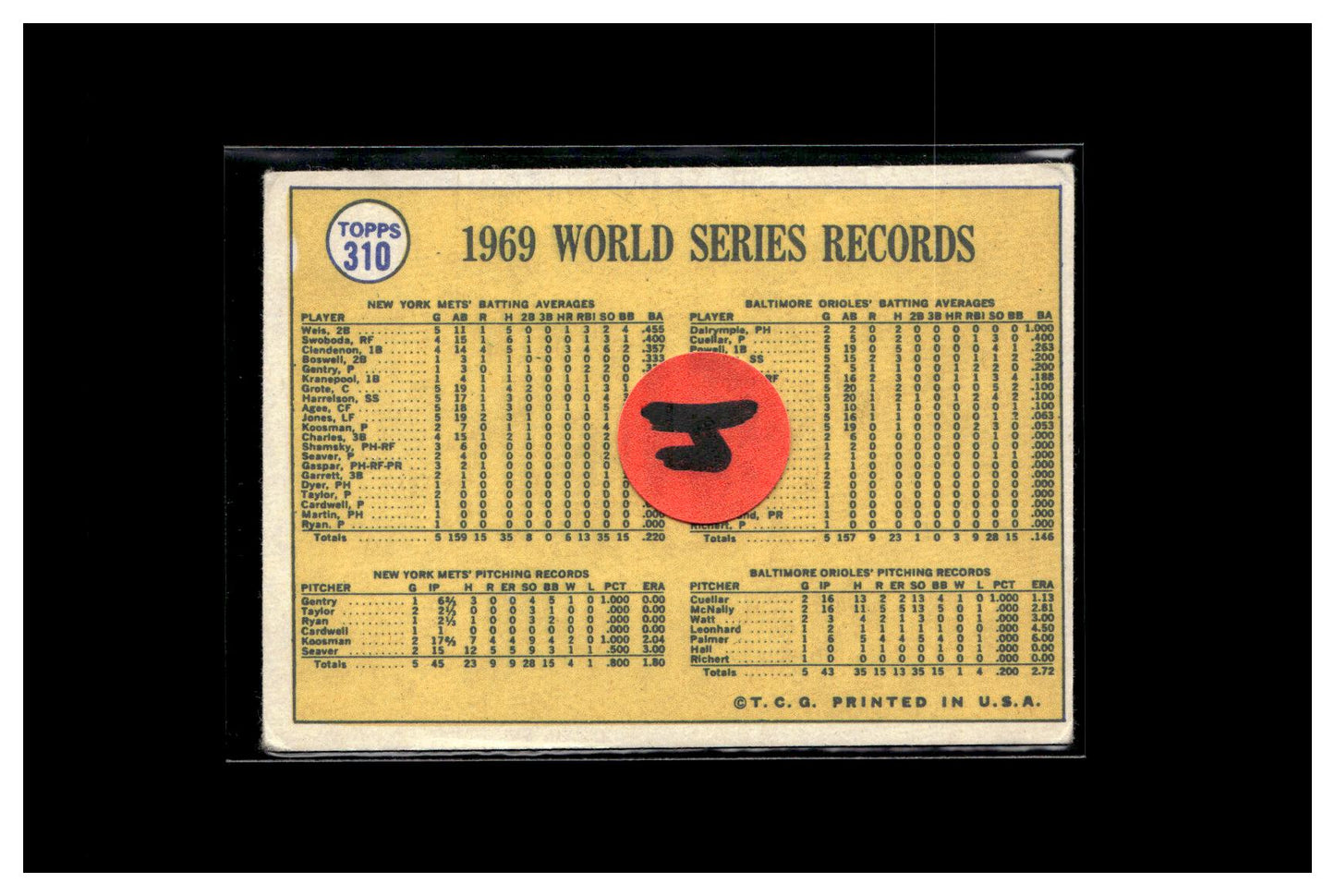 1970 Topps #310 World Series Celebration - Mets Whoop It Up! 4