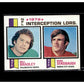 1973 Topps #5 1972 NFL Interception Leaders (Bill Bradley / Mike Sensibaugh) 1