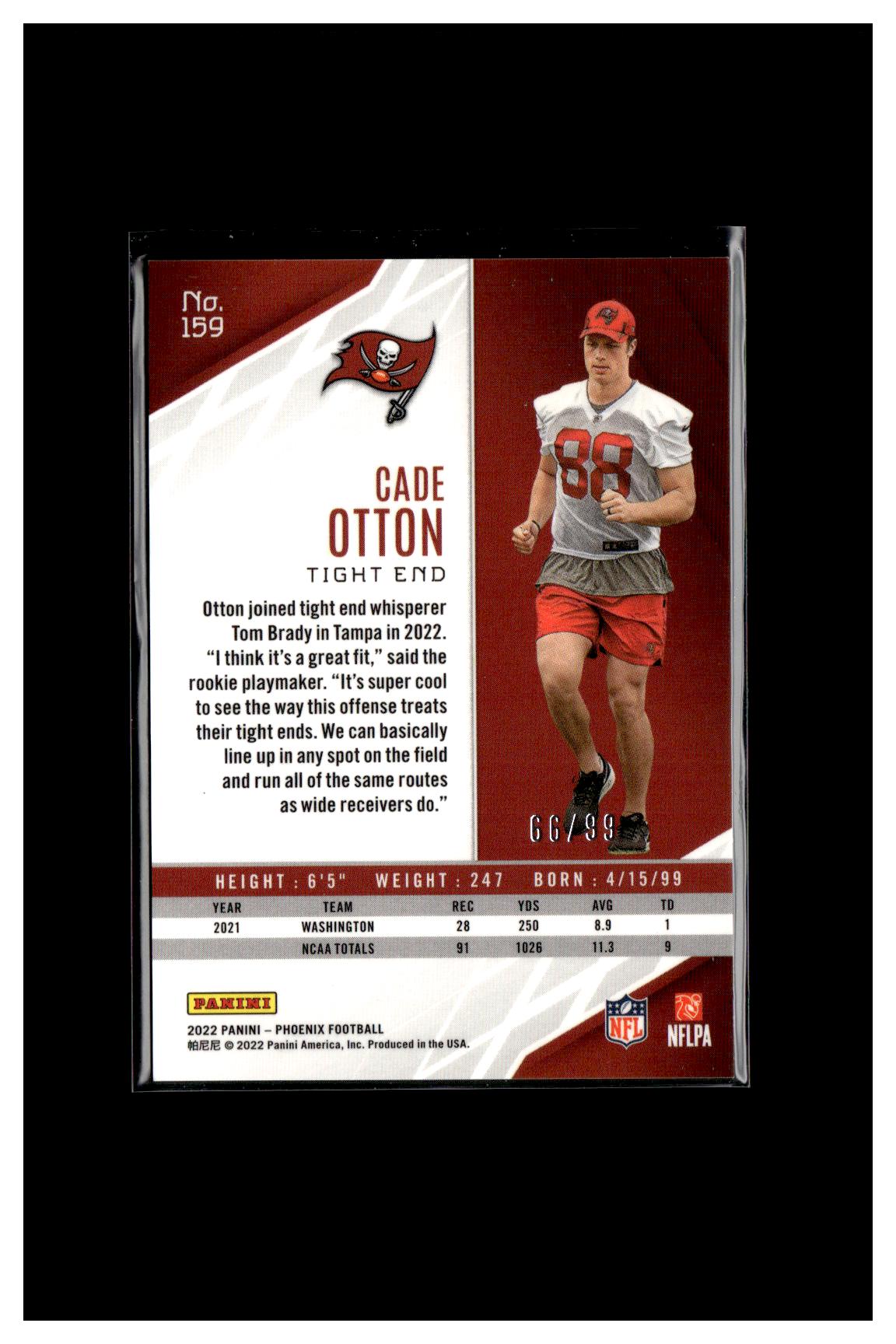 2022 Panini Phoenix #159 Cade Otton CC