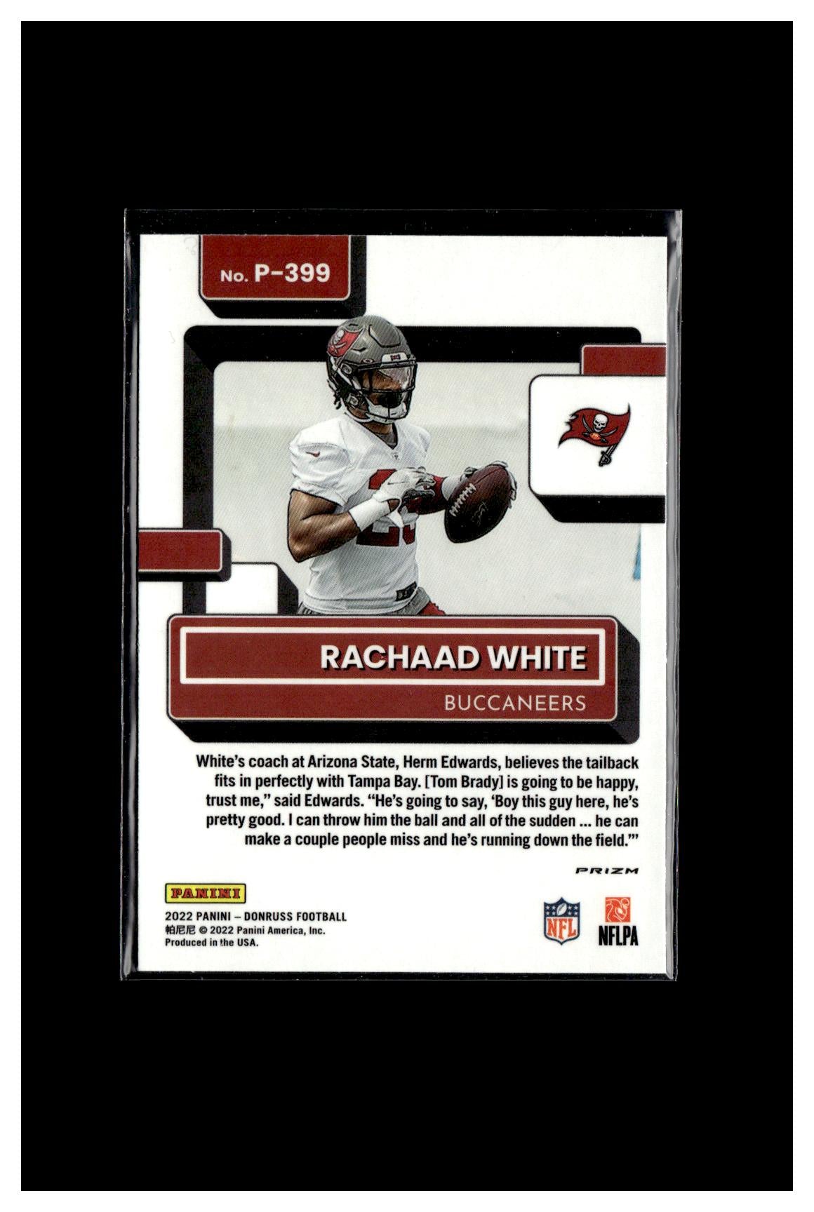 2022 Donruss #P-399 Rachaad White Optic Rated Rookies Preview Holo CC