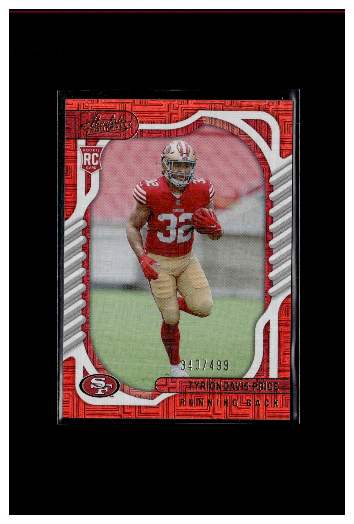 2022 Panini Absolute #126 Tyrion Davis-Price Red Squares #/499 CC