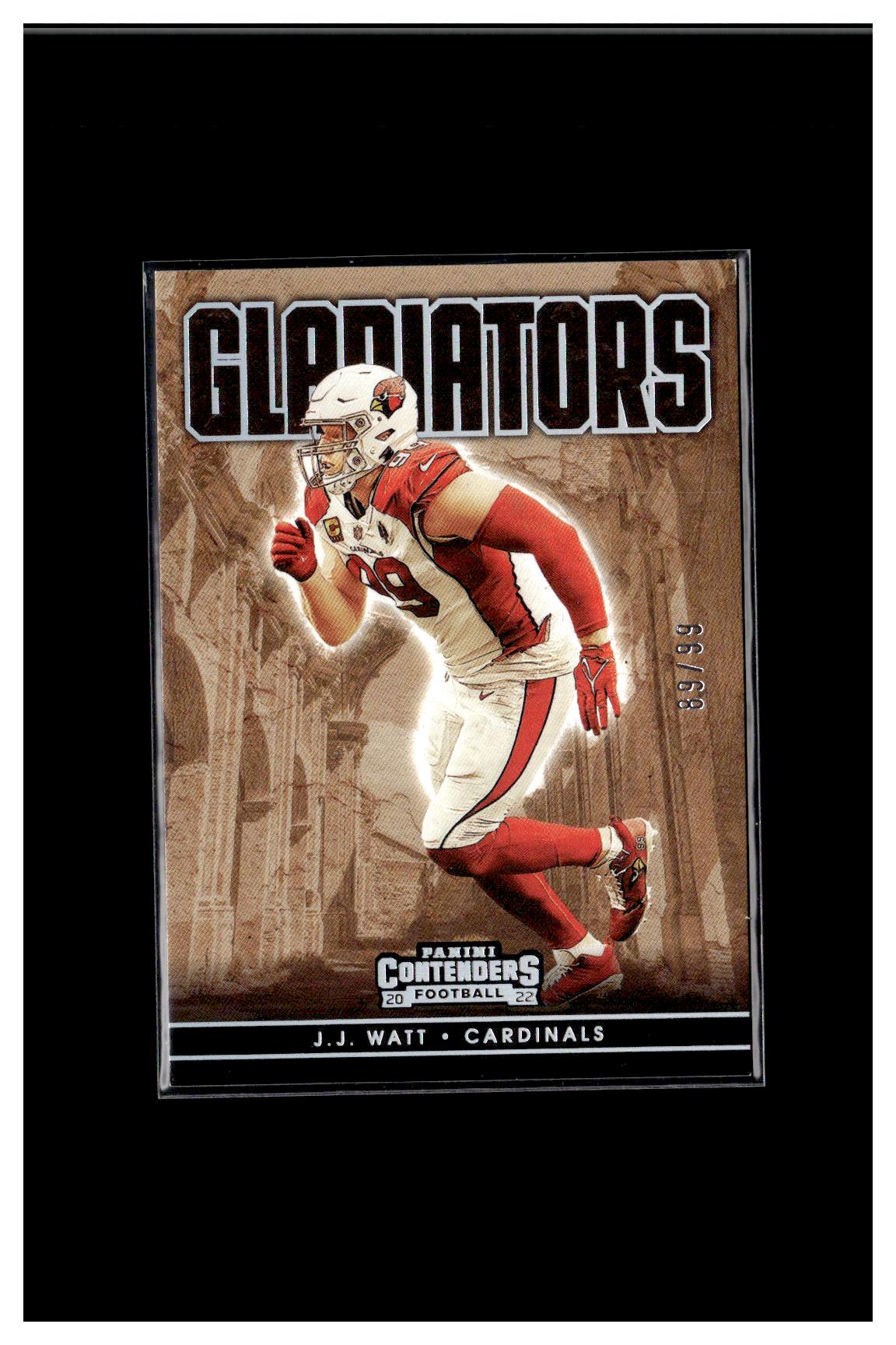 2022 Panini Contenders #GLD-JJW J.J. Watt Gladiators Silver #/99 CC