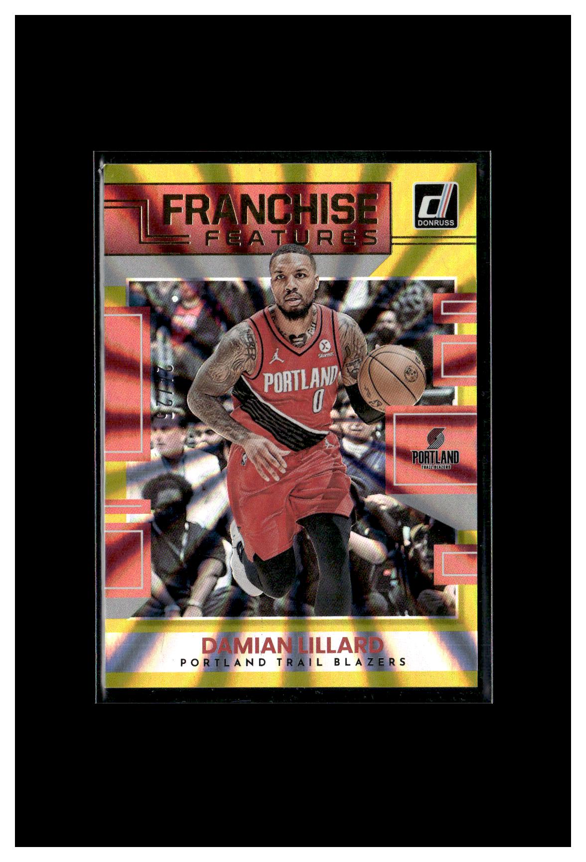 2018-19 Donruss #19 Damian Lillard Express Lane Holo Yellow Laser #/25