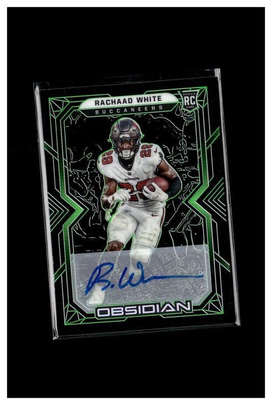2022 Panini Obsidian #163 Rachaad White Rookie Autos Electric Etch Green #/50